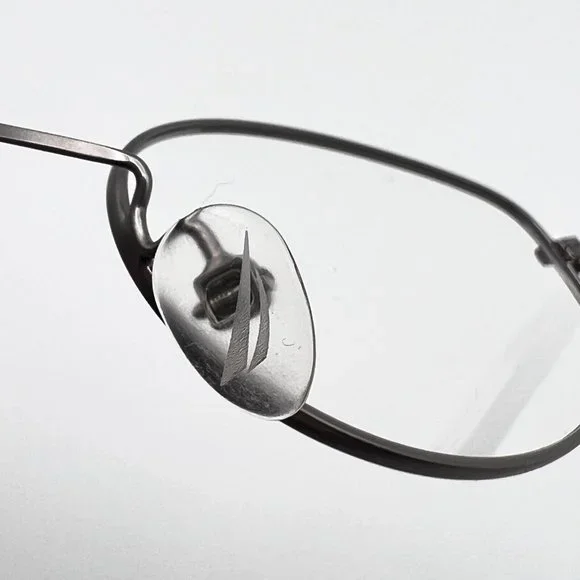 Nautica N7077 031 Full Thin Eyeglass Frame Oval Gunmetal Gray 47-19-135 Italy